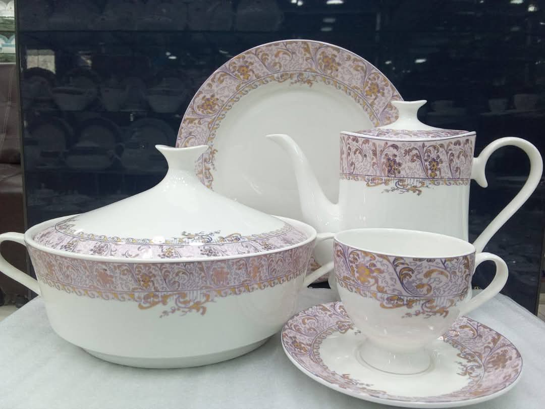 Dinner set 61 PCs bone china microwave safe
