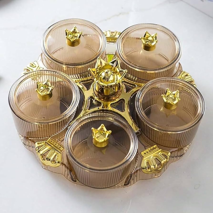 Acrylic dry fruit dish with lids