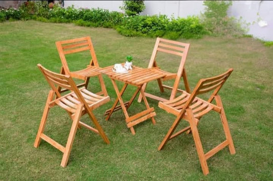 Wooden Garden Table | 4 Chairs | Premium Quality Wood