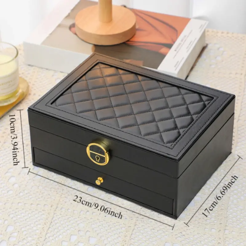 Imported high quality two layer Jewelry Box Ring Box