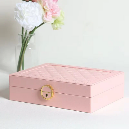 Luxury single layer Travel Jewelry Box Organizer