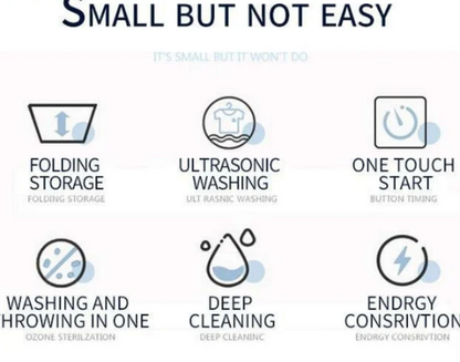 Powerful Mini Foldable Washing Machine with dryer, Huge Capacity