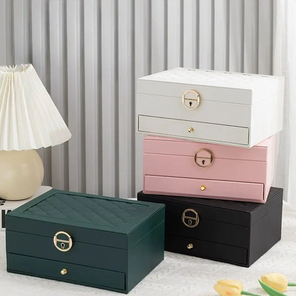 Imported high quality two layer Jewelry Box Ring Box