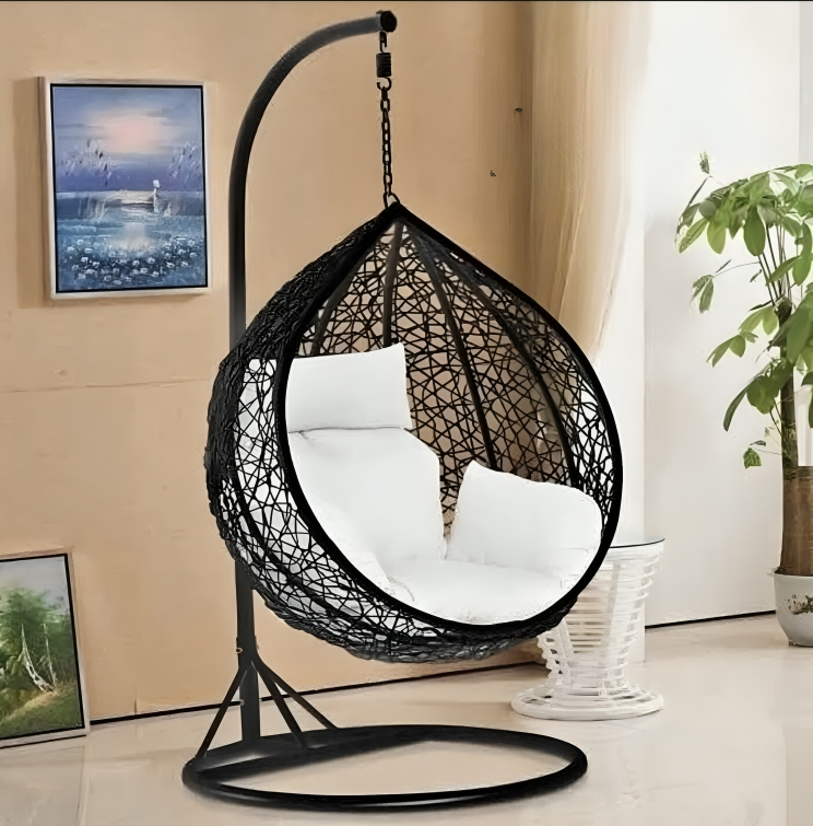 Modern Hanging Egg Chair Swing with Cushions