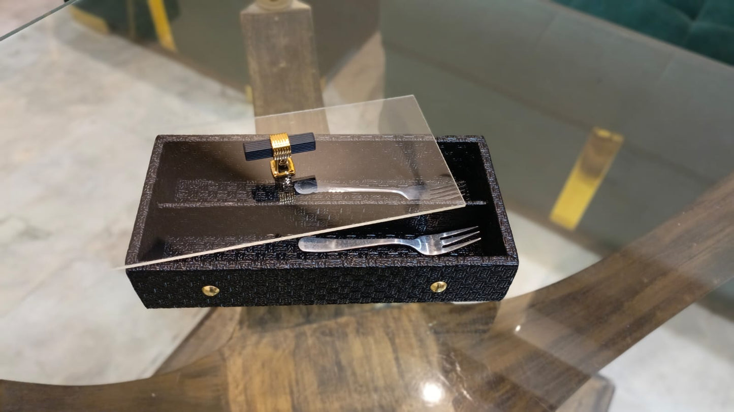 Wooden frame with The crystal acrylic glass cover helps protect the contents from germs, keeping your utensils clean and safe. With a ring-type holder on top, it allows easy access to ...
Rs 2390.00 · In stock