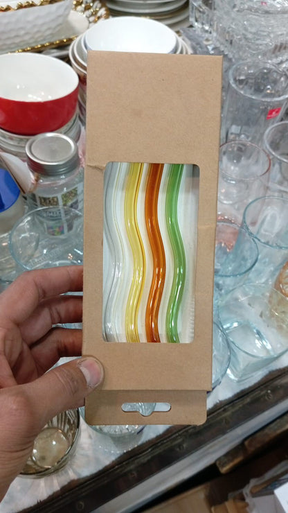 Glass straws with cleaner brush