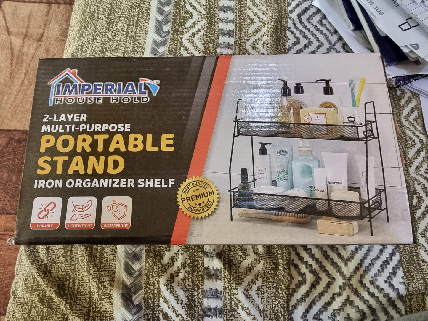 2 Layer Multipurpose Portable Stand - Iron Organizer