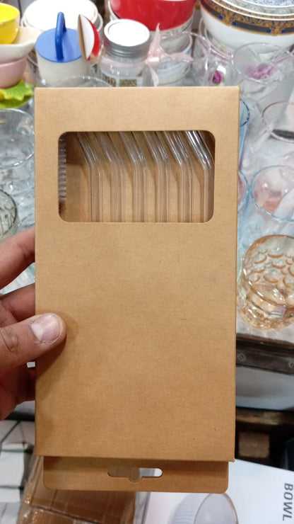 Glass straws with cleaner brush