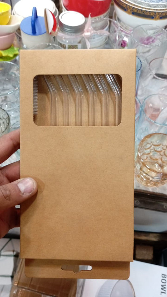 Glass straws with cleaner brush
