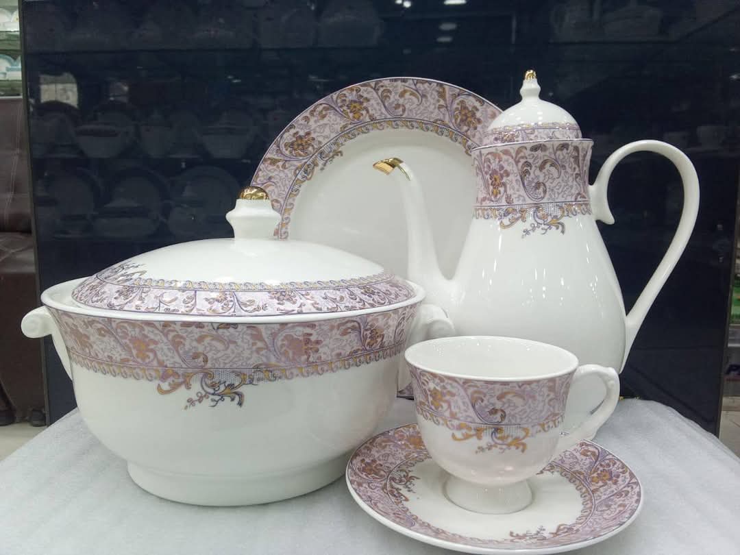 Dinner set 61 PCs bone china microwave safe