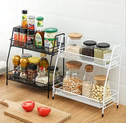 2 Layer Multipurpose Portable Stand - Iron Organizer
