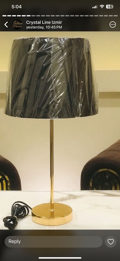 Pair of table lamp Metal base heavy for table base with shade 18 inches height