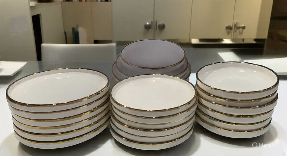 18 pcs bon ceramic plate sets