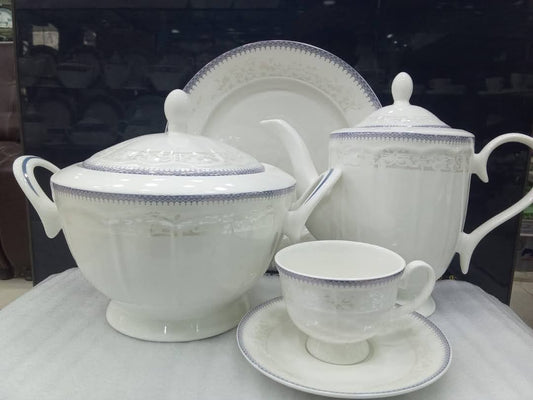 Dinner set 61 PCs bone china microwave safe