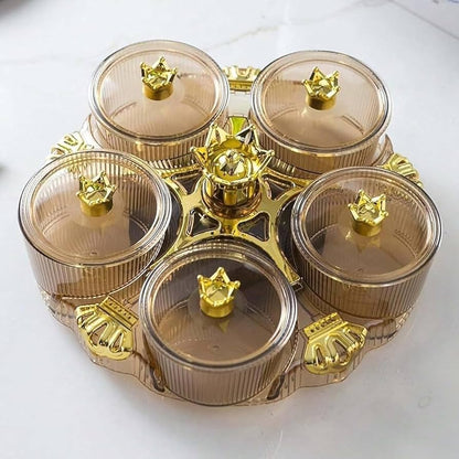 Acrylic dry fruit dish with lids